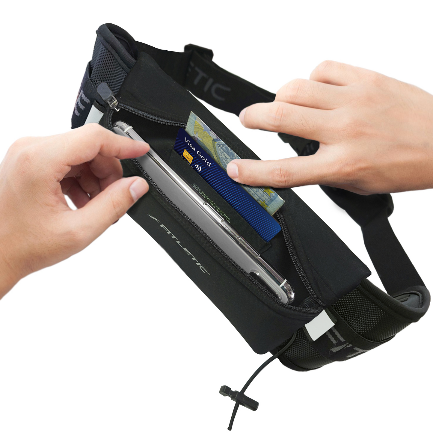 Fitletic Ultimate 1 løbebælte, blå lynlås